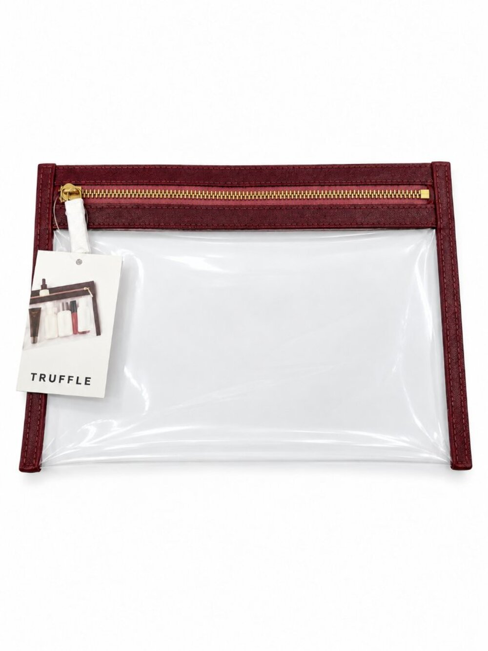 Truffle Clarity Clutch Small in Wine - Rare/Discontinued - New in Package